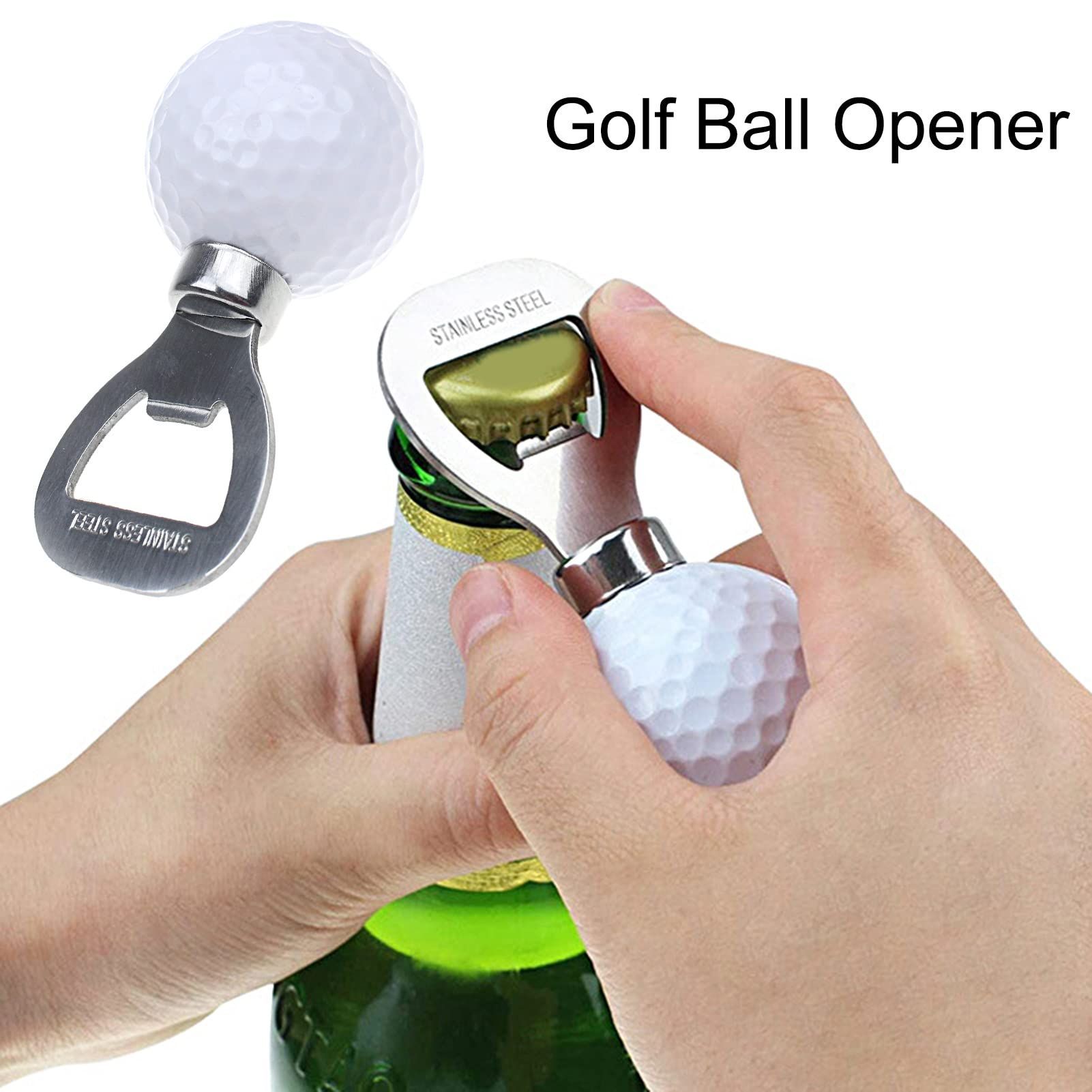 Golf Ball Bottle Opener, Beer Bottle Opener Funny Gifts for Men Women Novelty view 2