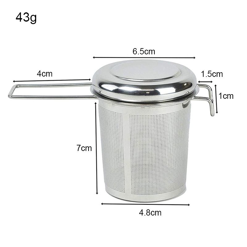 Large Capacity Tea Strainer With Folding Handle And Lid view 5