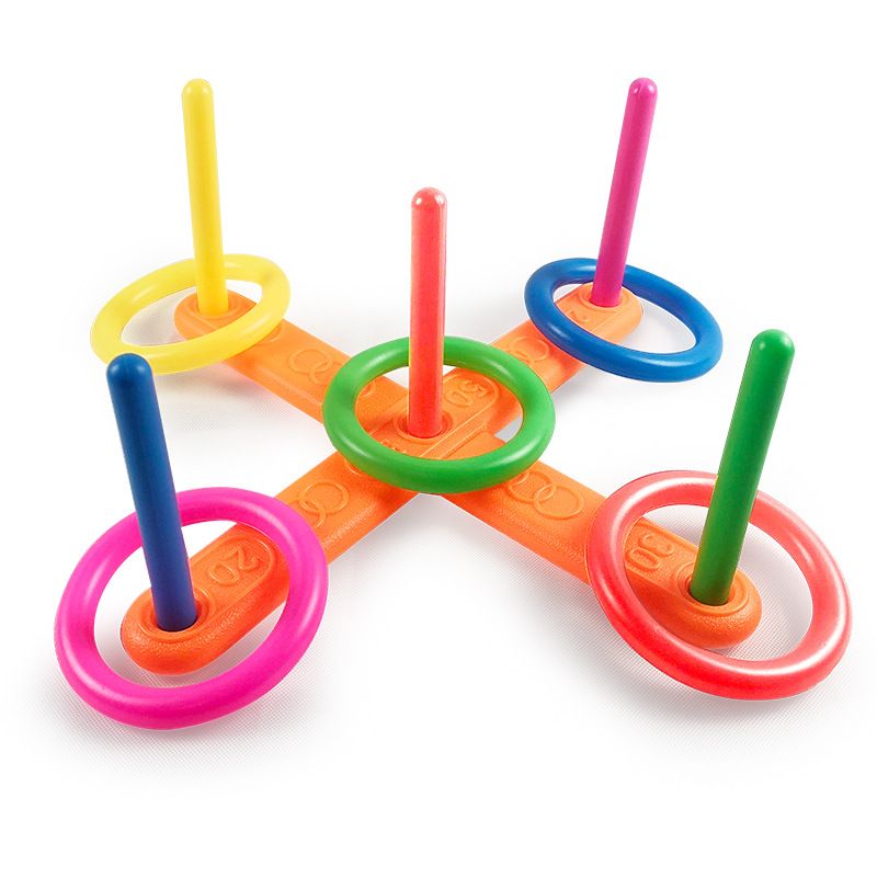 Toyrific Set, Plastic Ring Toss Game for Kids, Outdoor Games Set Ring Toss
