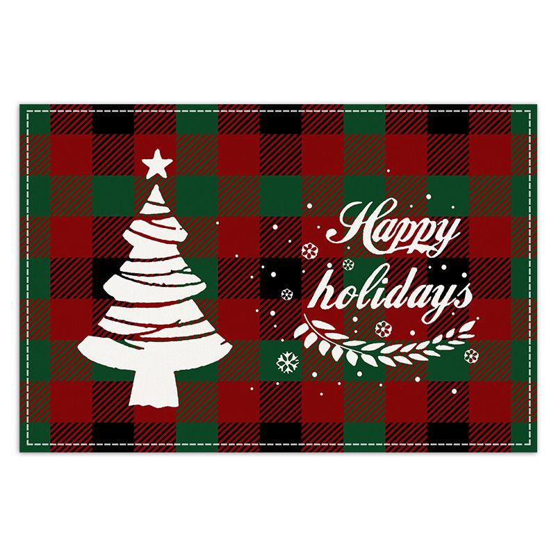 Christmas Placemats Set of 3 Table Mats for Dining Tables Red Green Buffalo view 4