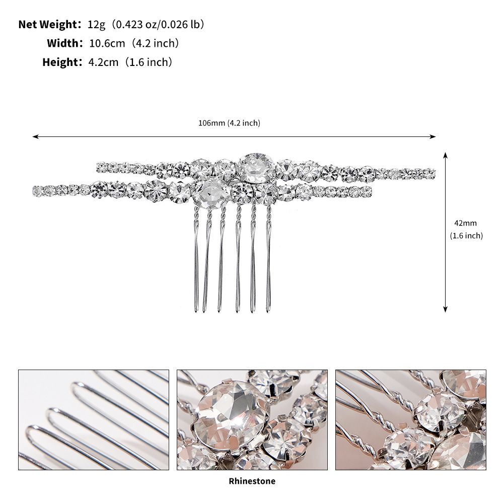 Pearl Comb Vintage Alloy Hair Comb Comb Clips Girl Hair Accessories Girl view 2