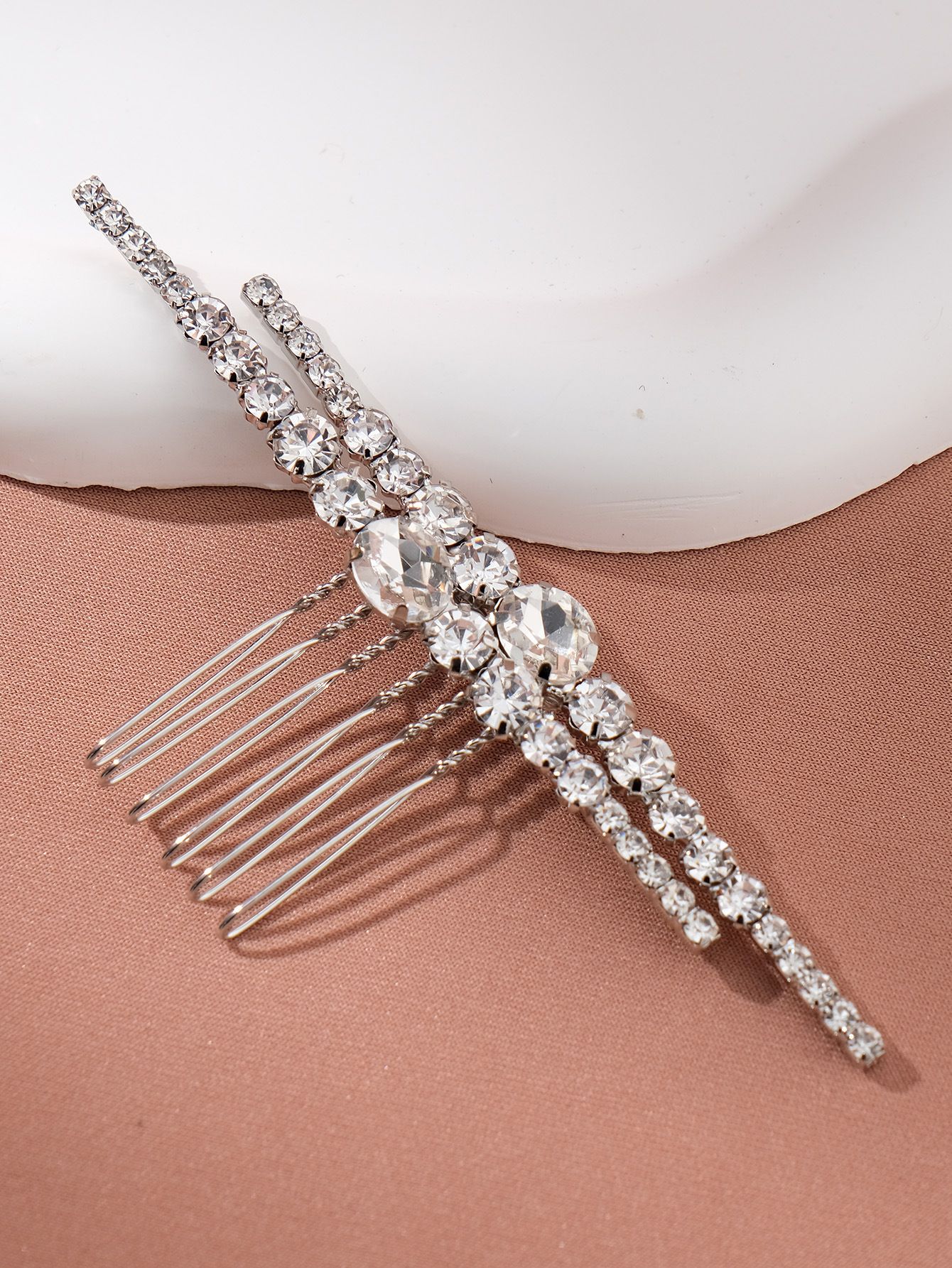 Pearl Comb Vintage Alloy Hair Comb Comb Clips Girl Hair Accessories Girl view 3