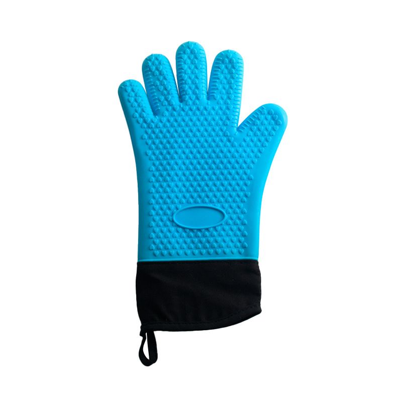 Oven Mitts Silicone and Cotton Double Layer Heat Resistant Microwave Gloves