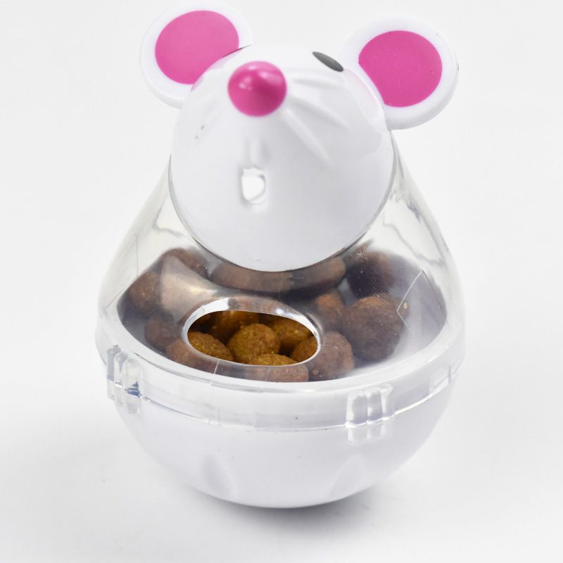 Cat Slow Feeder Cat Food Ball Mice Tumbler Shaped Pet Treat Ball Cat Food Toy