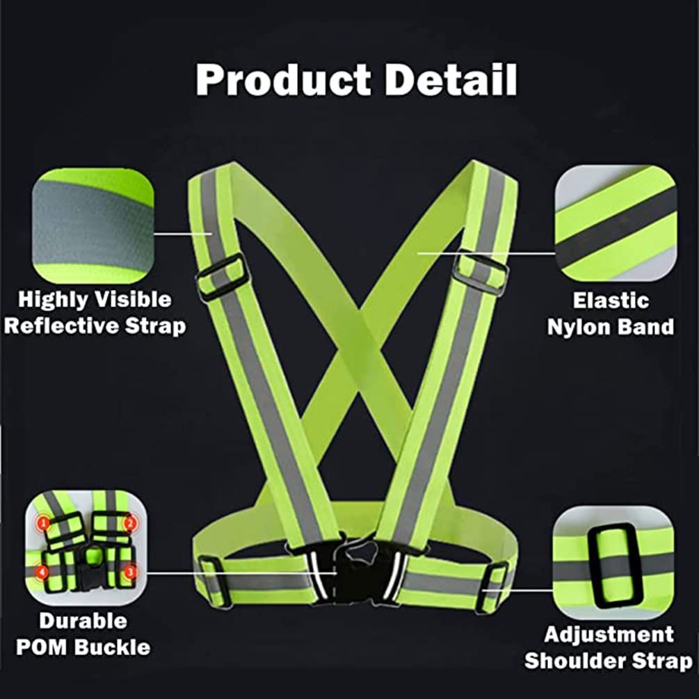 Reflective Safety Vest Hi-Vis for Women Men High Visibility Adjustable view 2