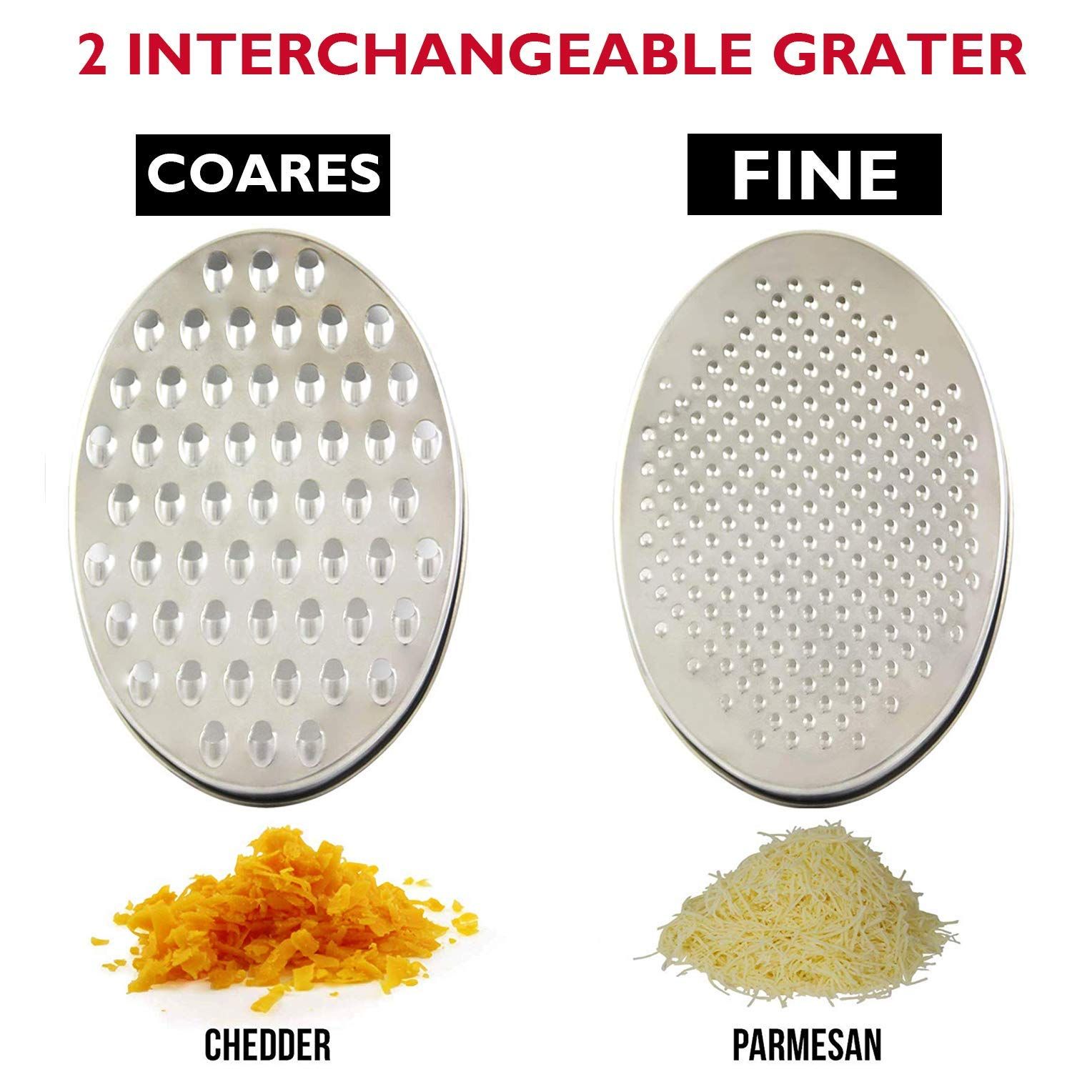 Cheese Grater Citrus Lemon with Food Storage Container & Lid - Perfect For view 3