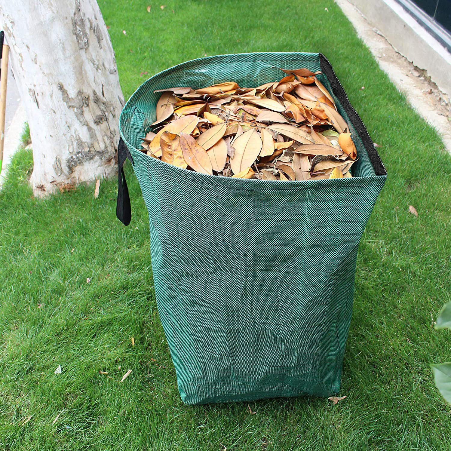 Large Yard Dustpan-Type Garden Bag for Collecting Leaves - Reuseable Heavy