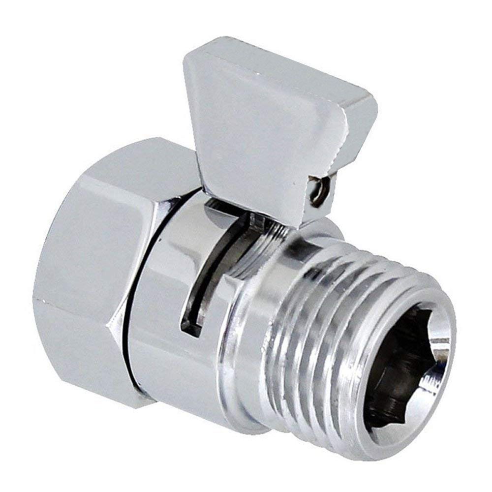Full Brass Shower Head Flow Control and Shut OFF Valve for Shower Head