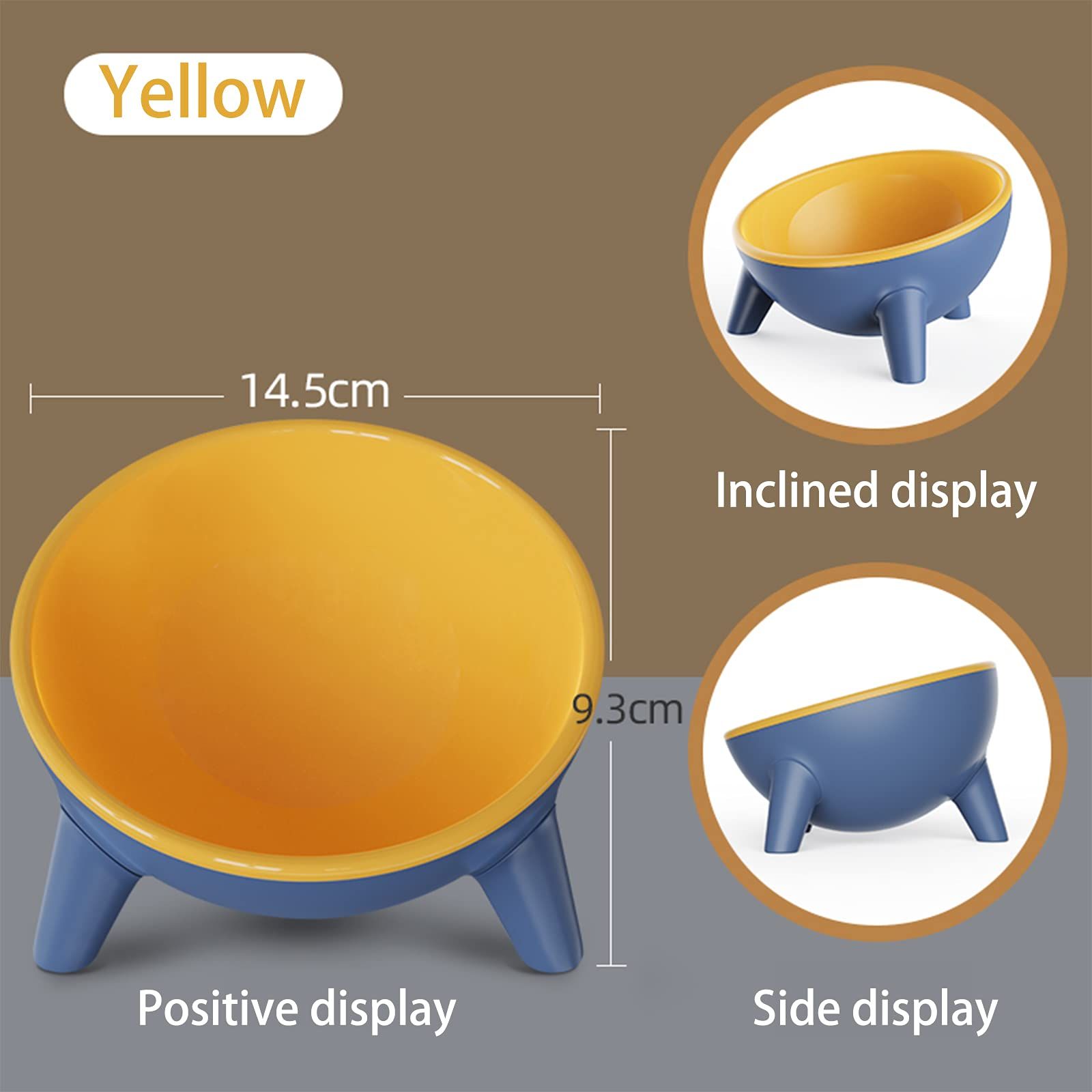 Tilted Cat Bowl Slanted Dog Bowl Non-Slip Raised Pet Food Bowl with Triangular view 5