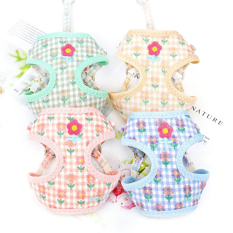 Small Dog Vest Harness and Leash Set for Walking Escape Proof Kitten Cat view 2