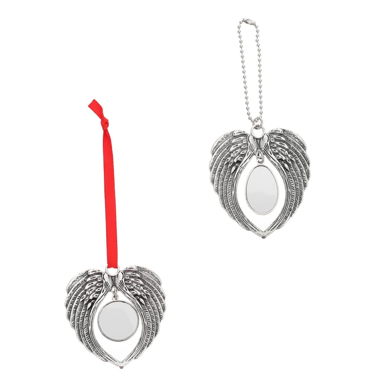 2pc Sublimation Wing Blanks Angel Wings Pendant Zinc Alloy Vintage Baffle