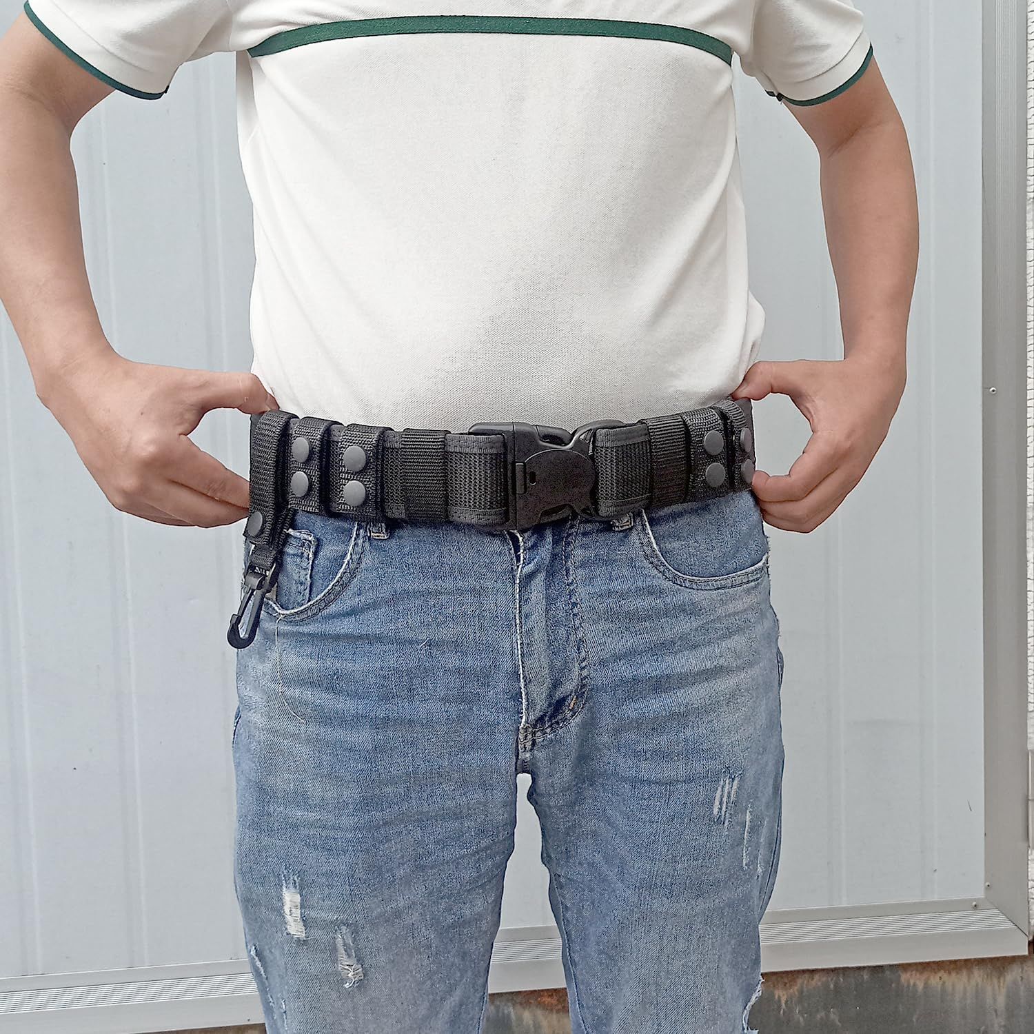 4pc Tactical Duty Belt Keeper Stays Holders Nylon Double Snaps for Belts view 3