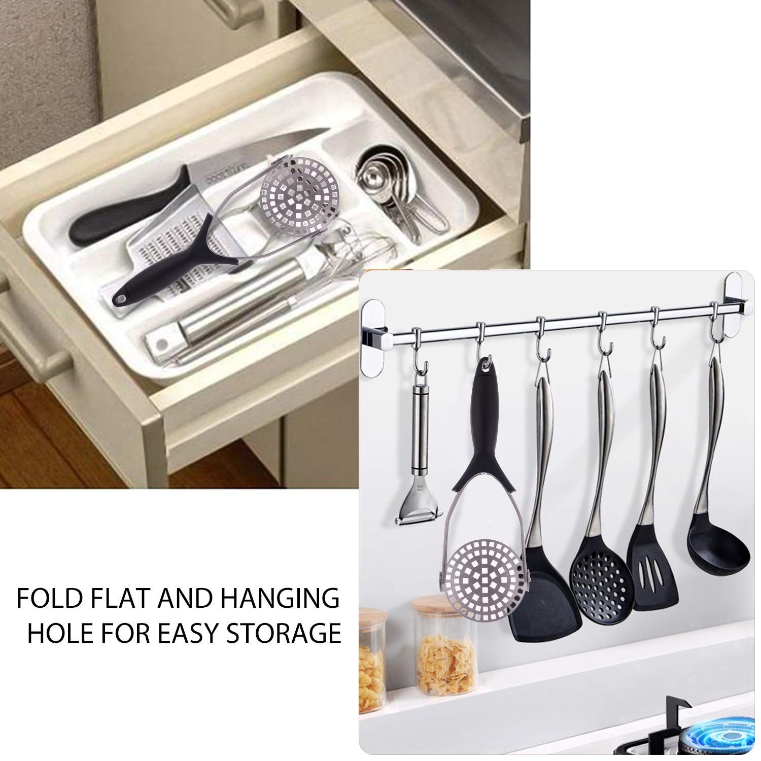 Stainless Steel Potato Masher Heavy Duty view 2