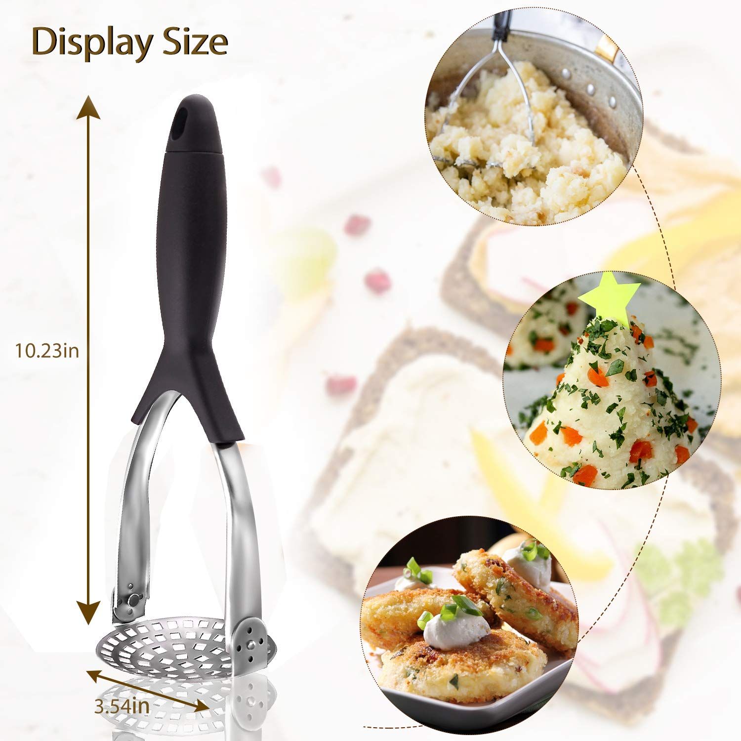 Stainless Steel Potato Masher Heavy Duty view 5