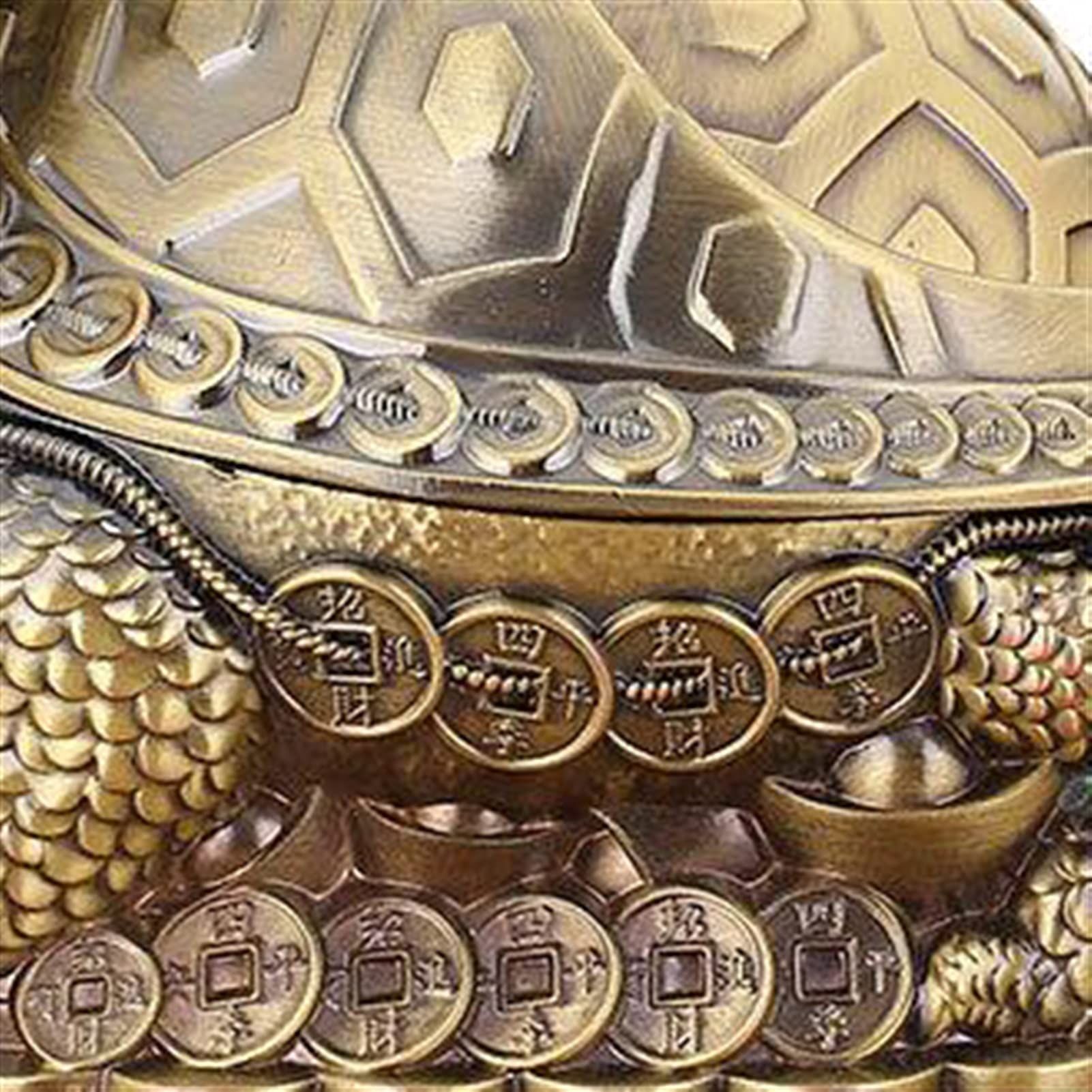 Dragon Tortoise Ashtray, Metal with Lid, Fashion Decoration for Home, Living view 4