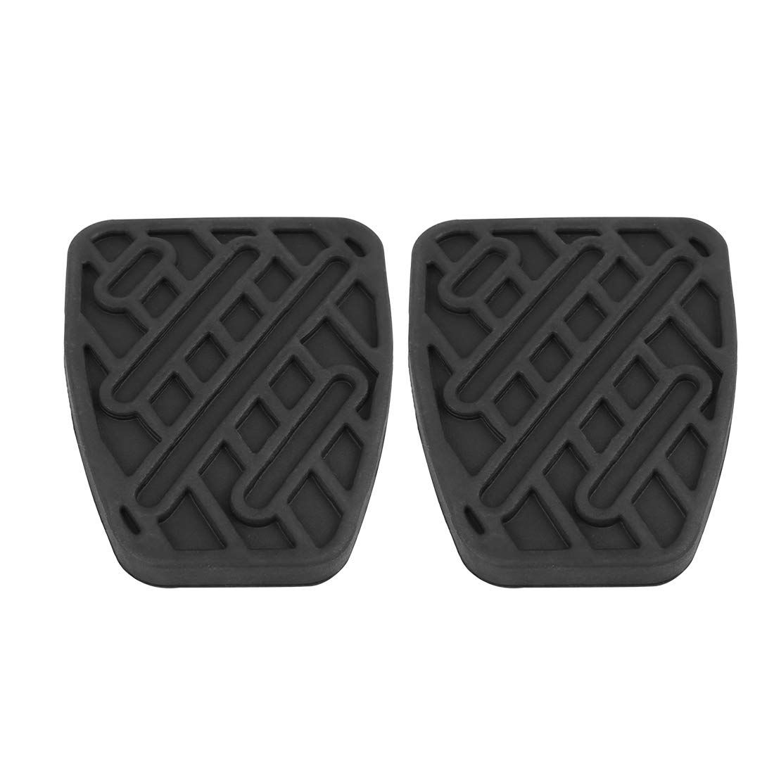 2pc Black Rubber Brake Clutch Pedal Pad Cover for Nissan Gas Pedal for Brake view 2
