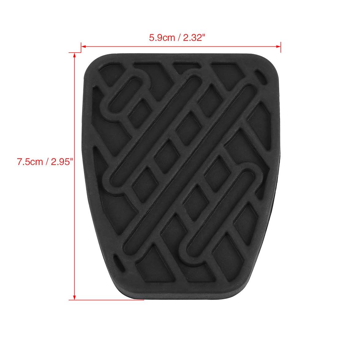 2pc Black Rubber Brake Clutch Pedal Pad Cover for Nissan Gas Pedal for Brake view 5