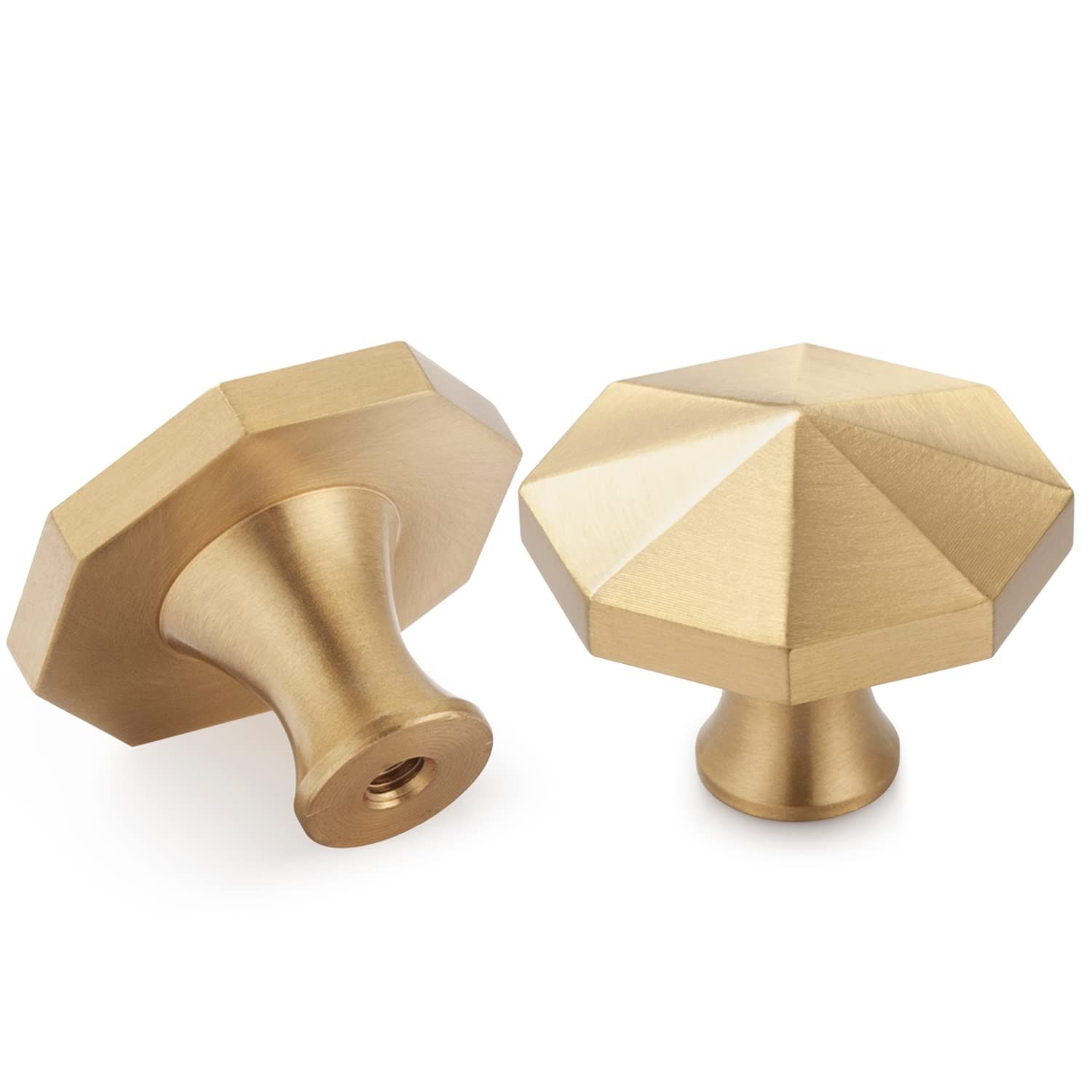 Gold Knobs, Gold Cabinet Knobs, Brass Cabinet Knobs, Knobs for Cabinets and view 2