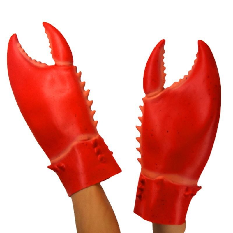 2pc Funny Lobster Crab Claws Gloves Hands Weapon Props Halloween Toys view 3