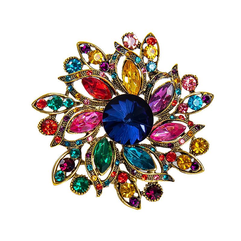 3pc Vintage Women's Crystal Elegant Flower Brooch Wedding Broach Pin Austrian