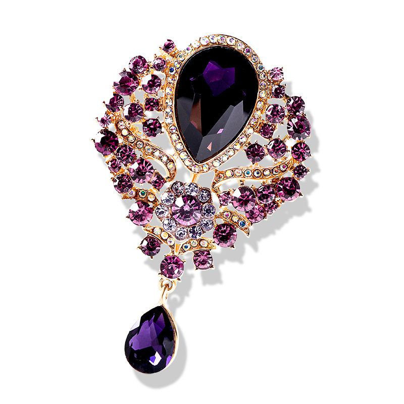 5 Pcs Brooch with Large Big Size Rhinestone Crystal Fashion Jewelry Brooches view 5