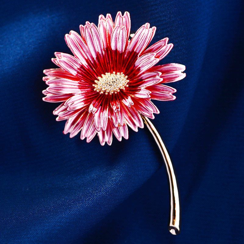 Enamel Brooches for Women with Stamen Floral Brooch Pins for Crafts Brooch view 5