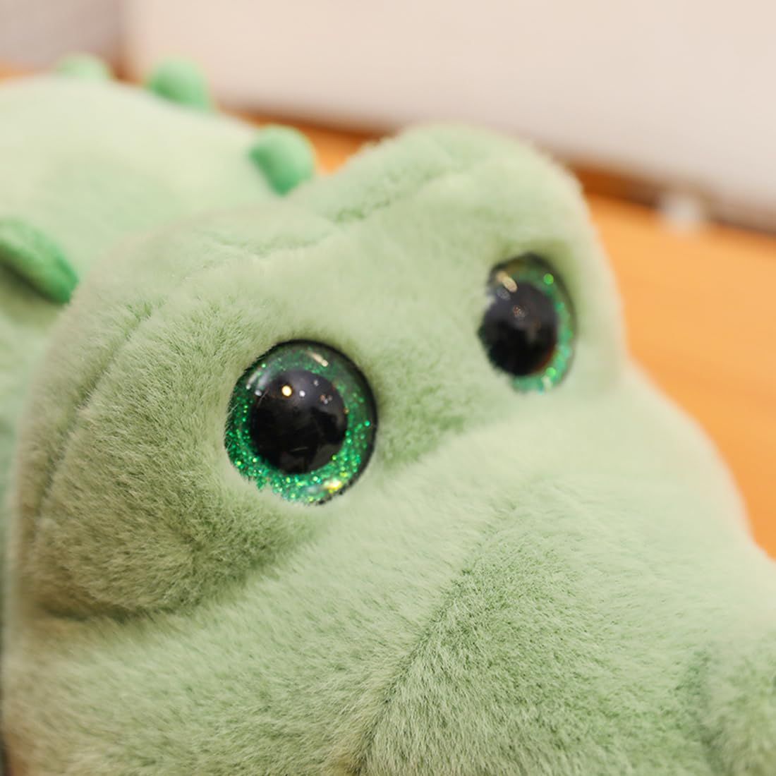 Crocodile Plush Kids Pillow Big Eyes Gator Stuffed Throw Pillow Cute Green view 2