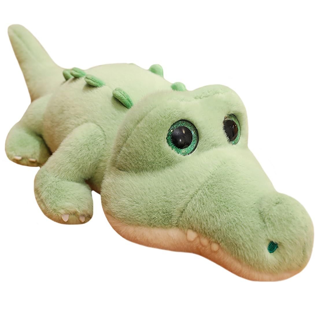 Crocodile Plush Kids Pillow Big Eyes Gator Stuffed Throw Pillow Cute Green view 3