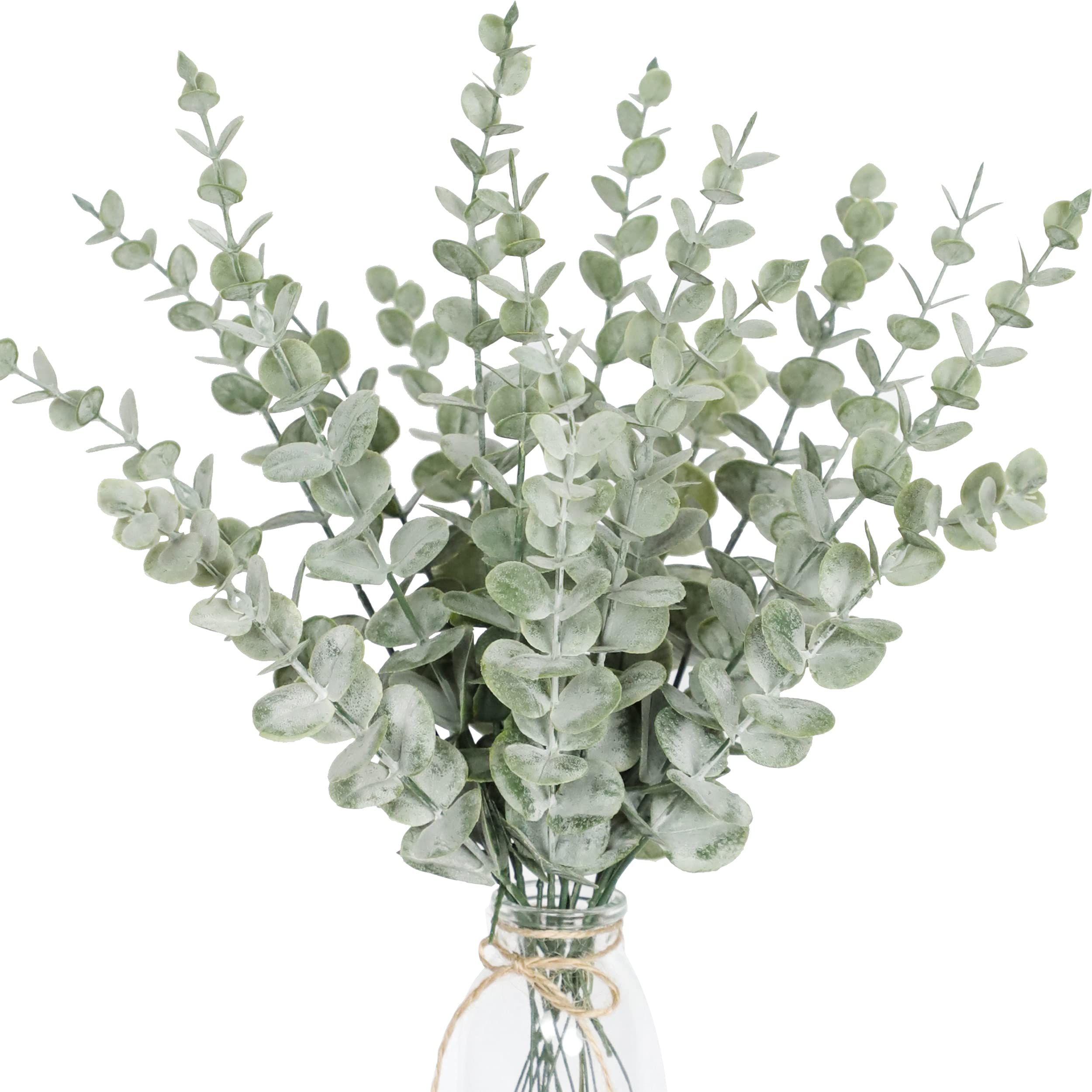 20 pcs Artificial Eucalyptus Stems Fake Eucalyptus Leaves Stems Real Touch — image 1