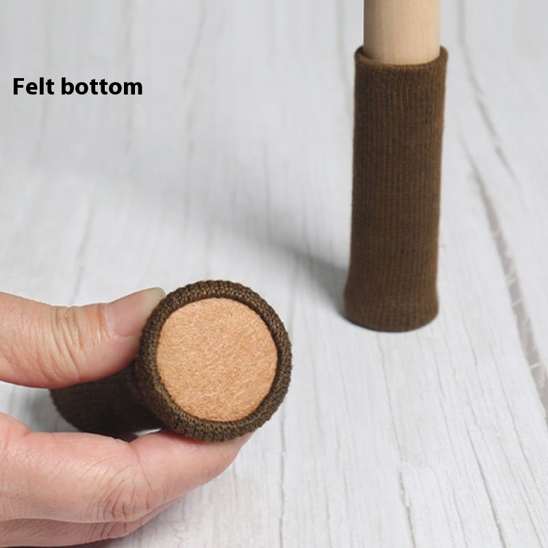 Floor Protectors, Patented with Grips and Double Layer Felt Pads, (Brown view 5