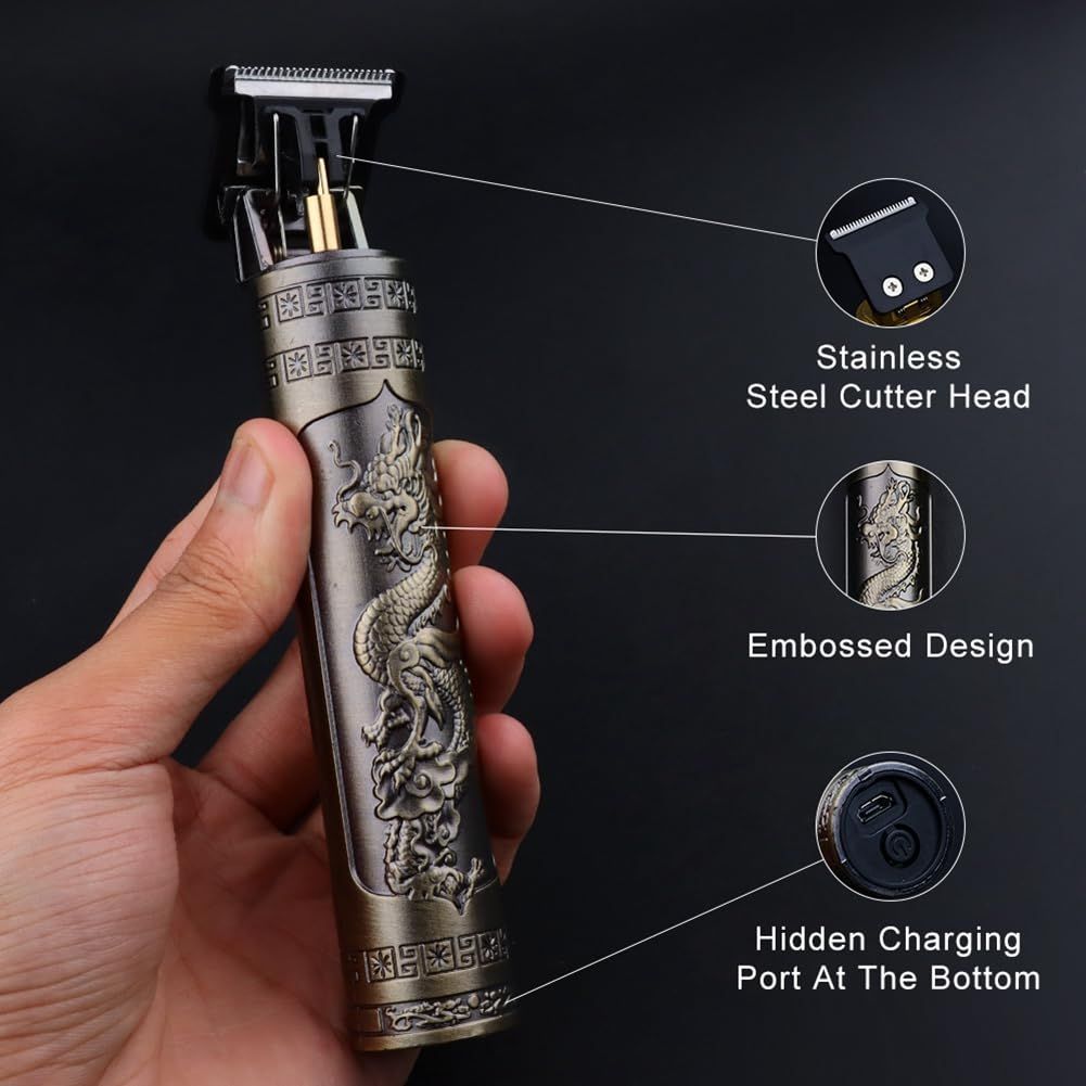 Hair Clippers for Men, Professional Hair Trimmer Cordless Zero Gapped T-Blade view 2