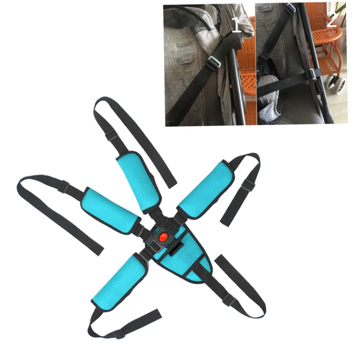 Universal 5 Point Harness Baby Seat Belt Adjustable Baby Safety Strap for High view 3