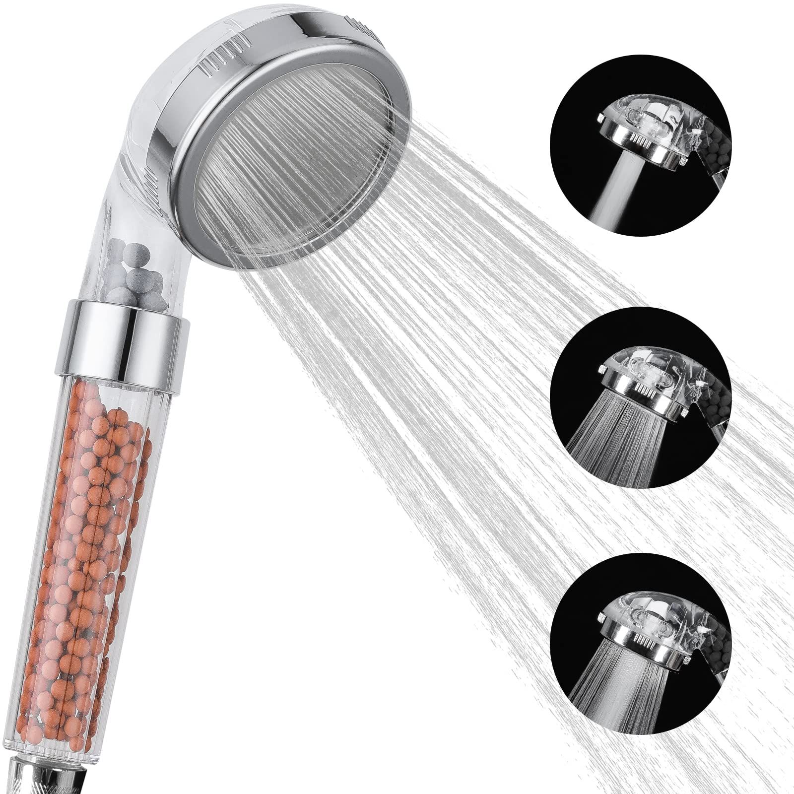 Shower Head, Filter Filtration High Pressure Water Saving 3 Mode Function view 5