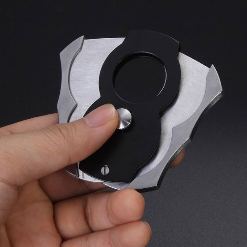 Premium Cigar Cutter - Ergonomic Stainless Steel Spring-Loaded Blade view 4