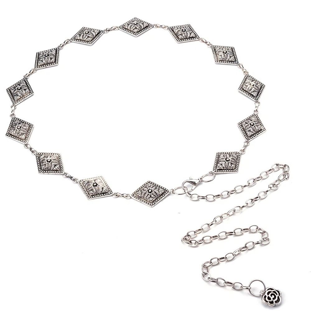 Metal Chain Belt for Women Adjustable Waist Chain for Dresses Jeans Western view 2
