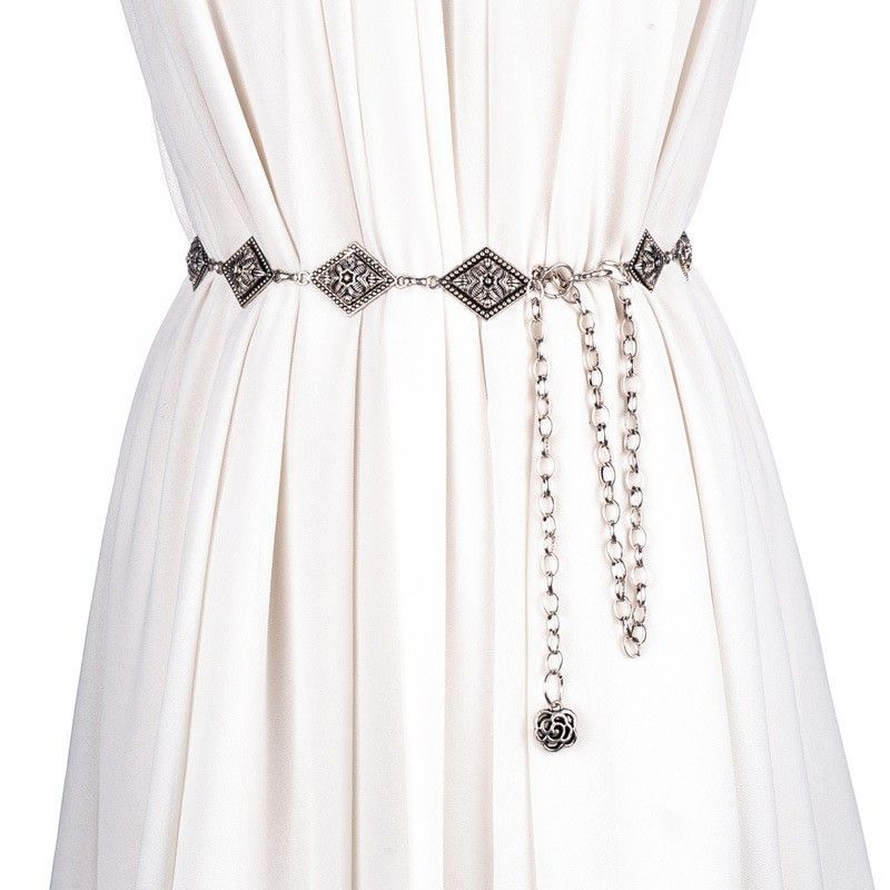 Metal Chain Belt for Women Adjustable Waist Chain for Dresses Jeans Western view 4
