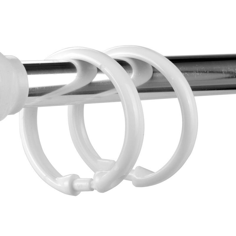 Premium Plastic Shower Curtain Rings Shower Curtain Hooks Gliding on Standard — image 1