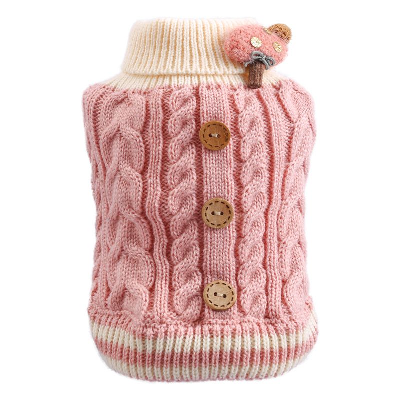 Sweater for Small Dogs Cats Thick Warm Puppy Clothes Turtleneck Elastic — image 1