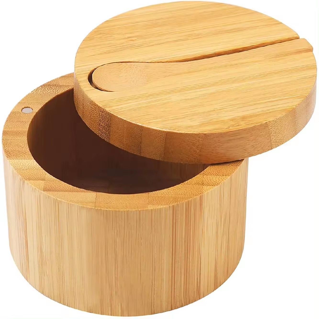 Bamboo Salt Cellar with Spoon