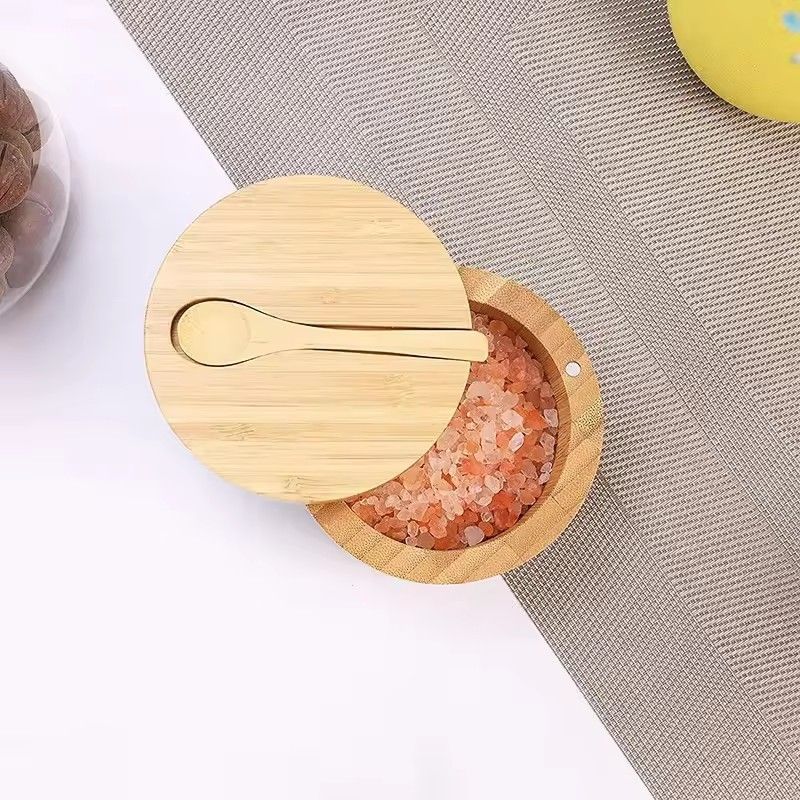 Bamboo Salt Cellar with Spoon view 3
