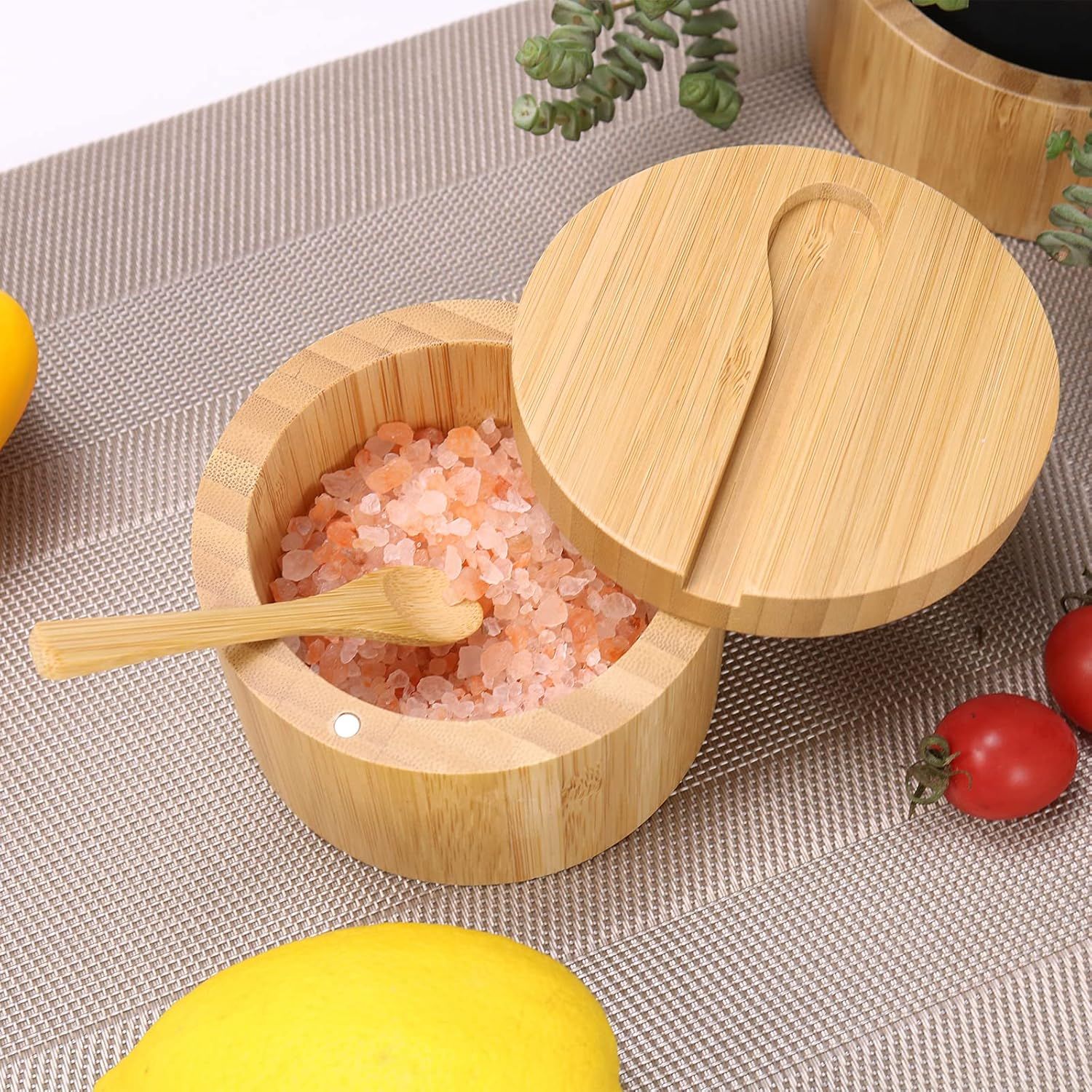 Bamboo Salt Cellar with Spoon view 5