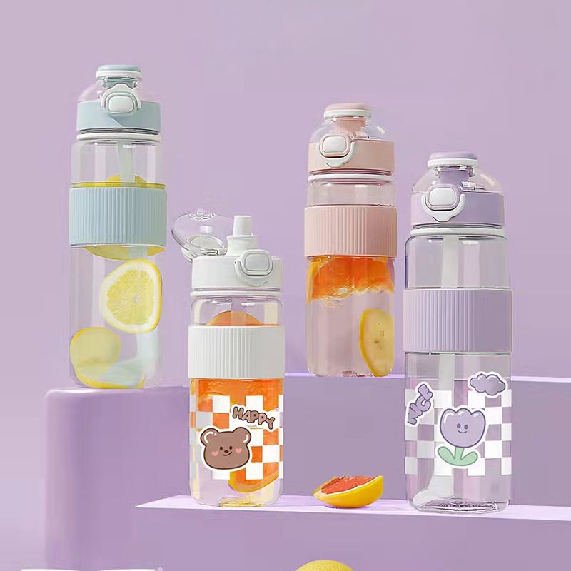Clear Boba Cup with Lids and Straws