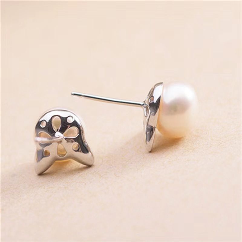 Cat Earrings Pearl Earrings Sterling Silver Earrings for Women Cat Memorial view 4