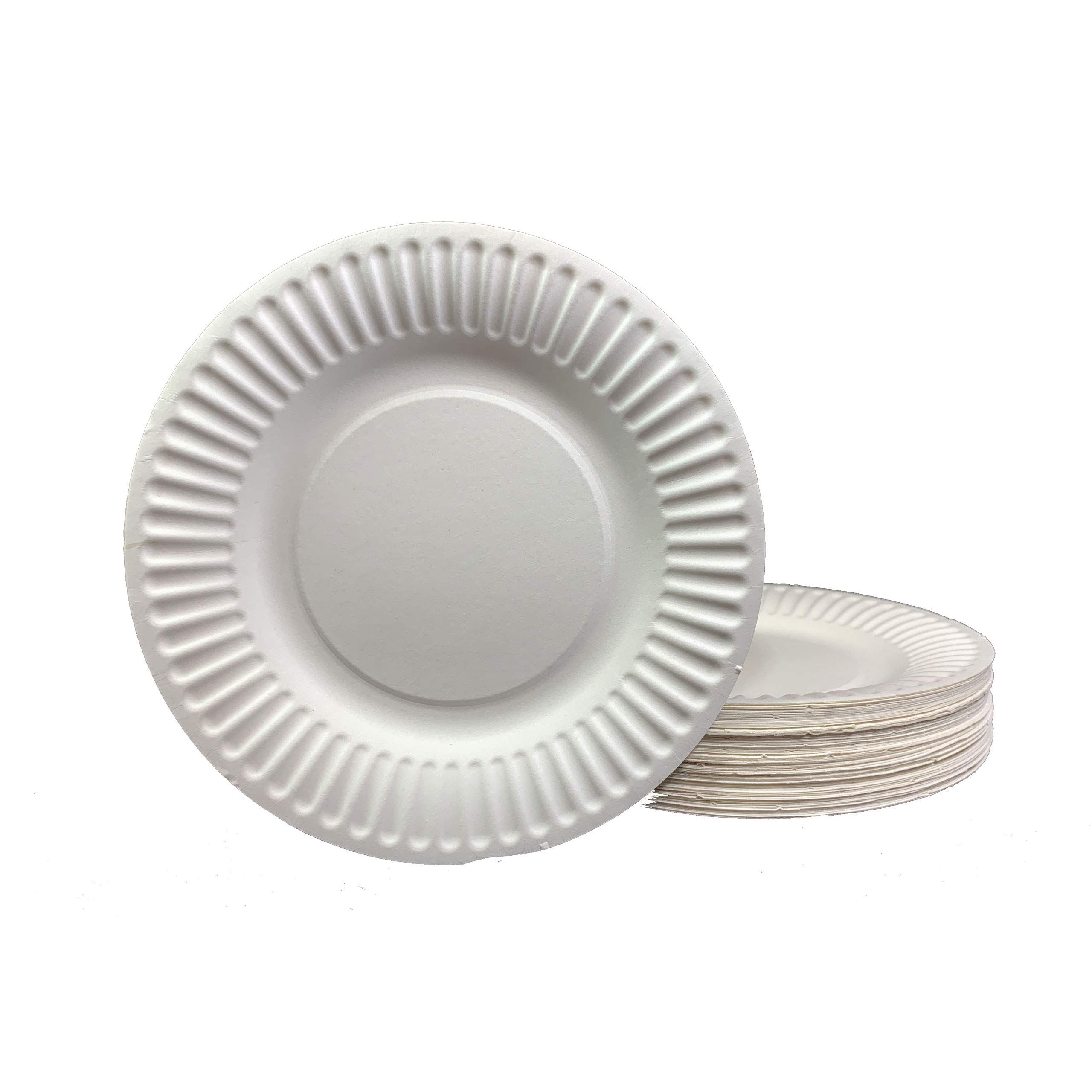 Dinner Plates Ceramic Dinner Plate Rice Soup Bowl White Relief Tableware Round view 5
