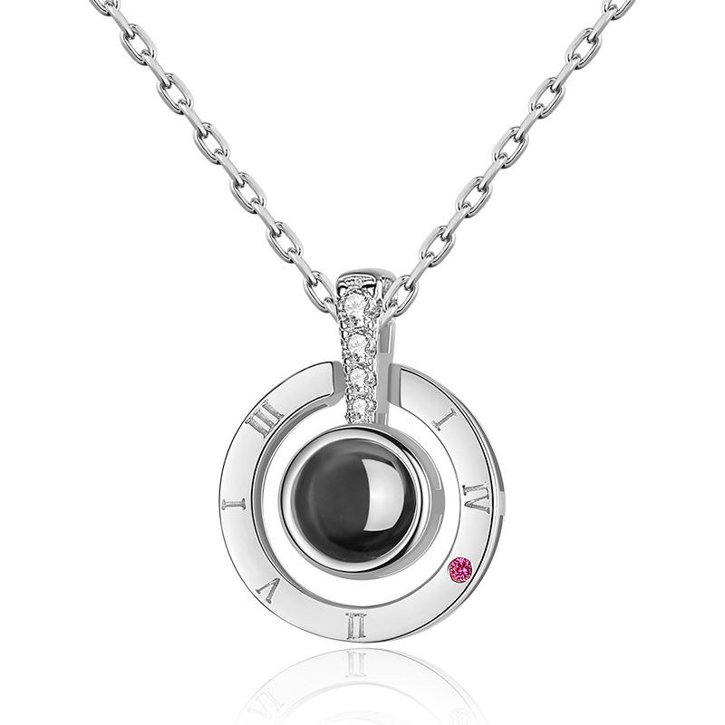 100 Languages Necklace for Women Men 925 Sterling Silver I Love You Necklace