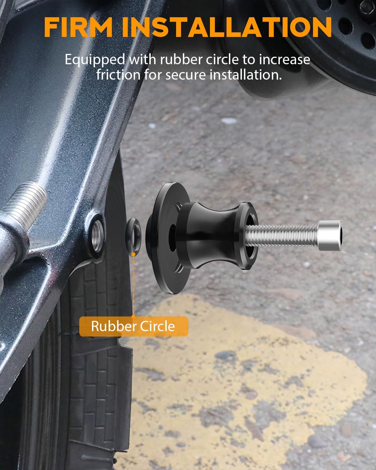 2pcs M8 X1.5 Motorcycle Swing Arm Sliders Spools CNC Swingarm Arm Stand Screw view 2