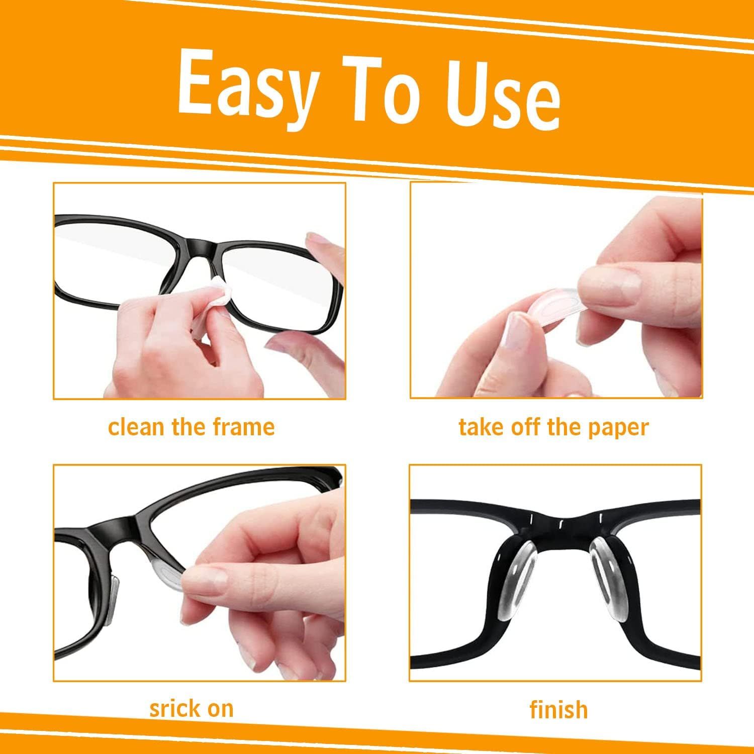 Silicone Eyeglass Nose Pads Sticky view 5