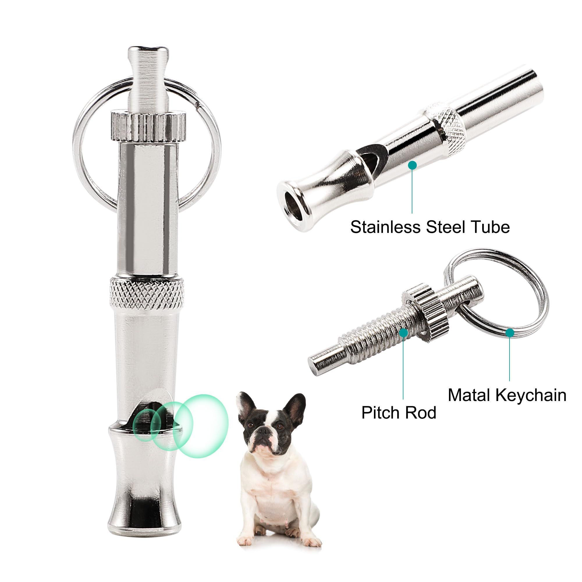 Adjustable Sound Pitch Dog Whistle with Keychain view 2