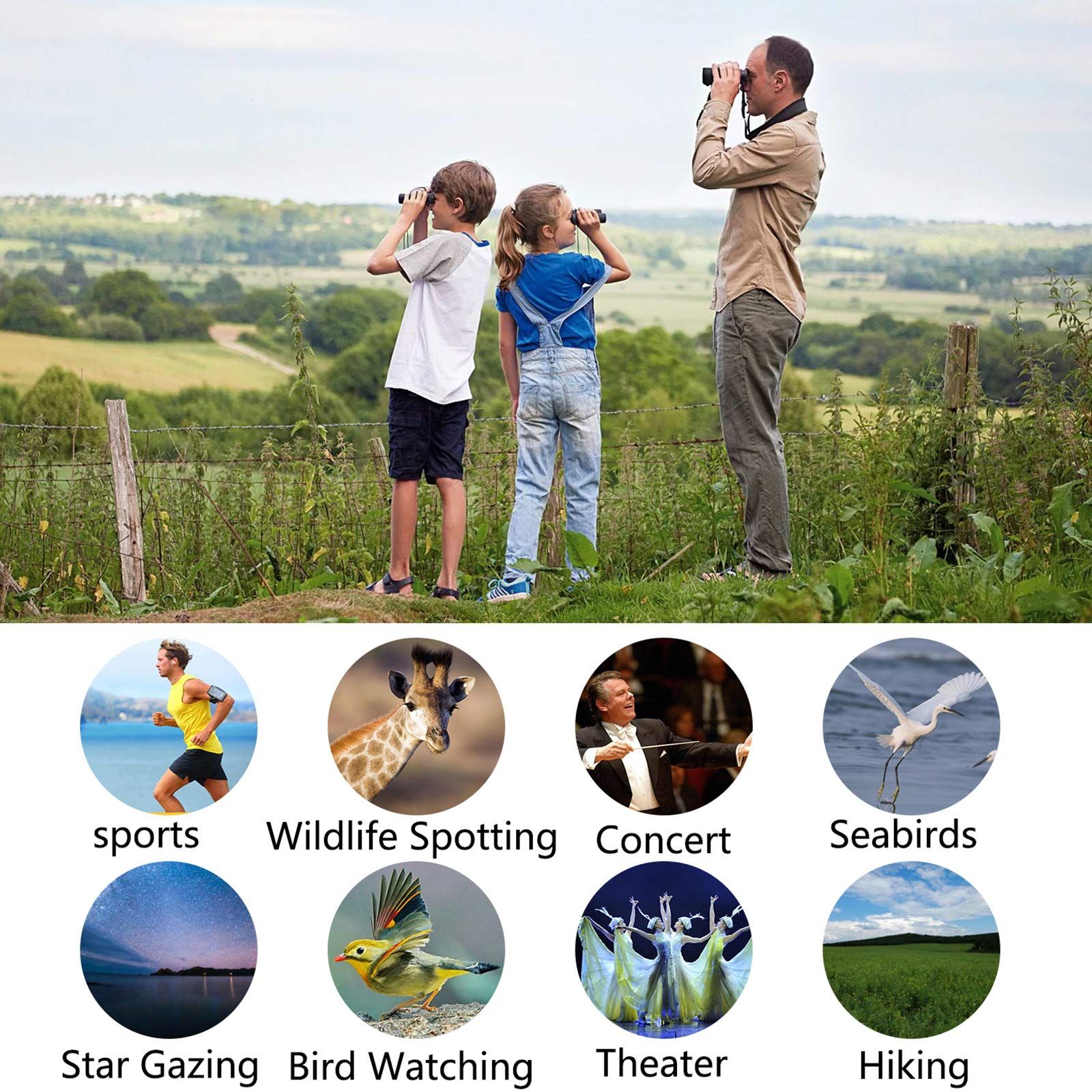 200×25Mini Compact Pocket Binoculars view 2