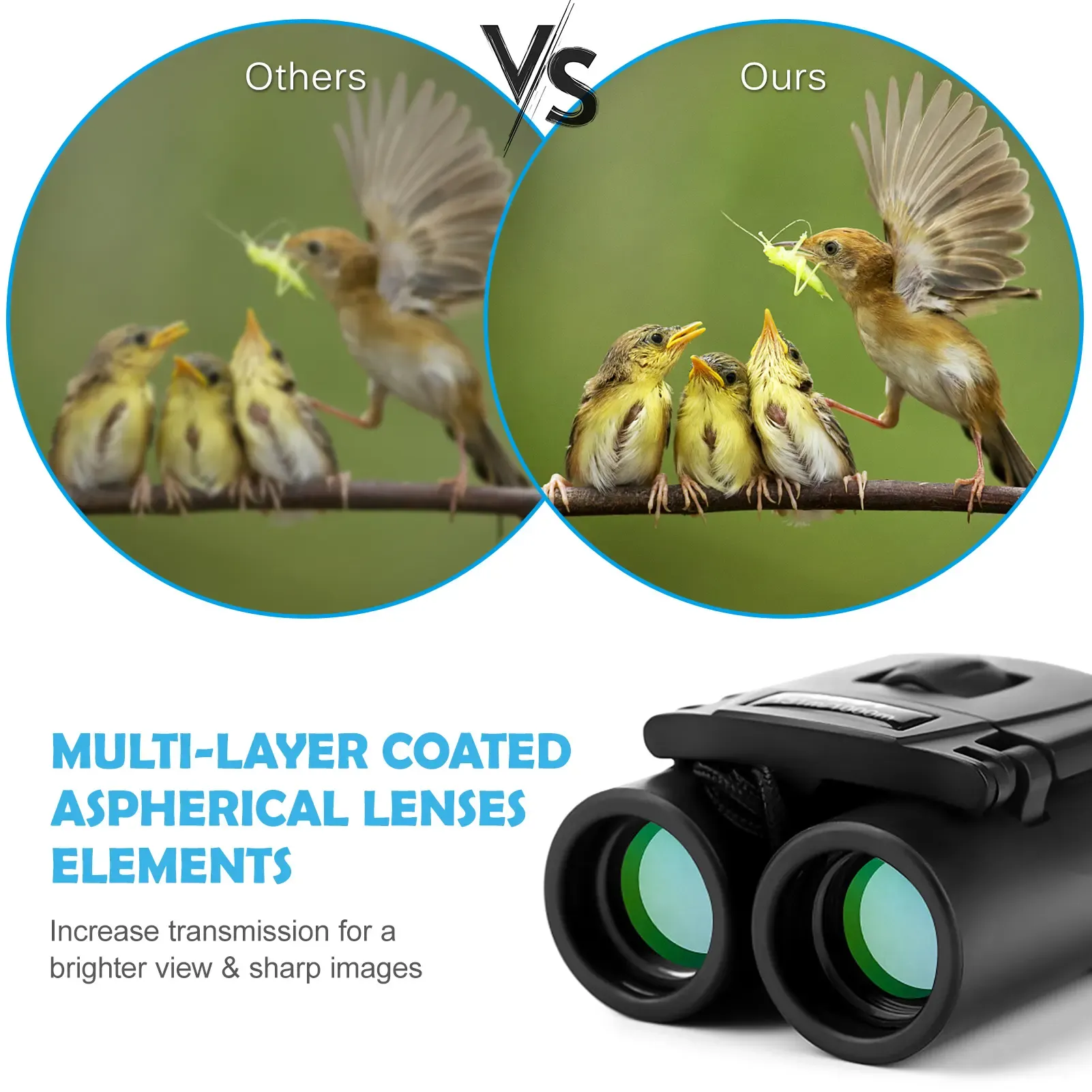 200×25Mini Compact Pocket Binoculars view 5